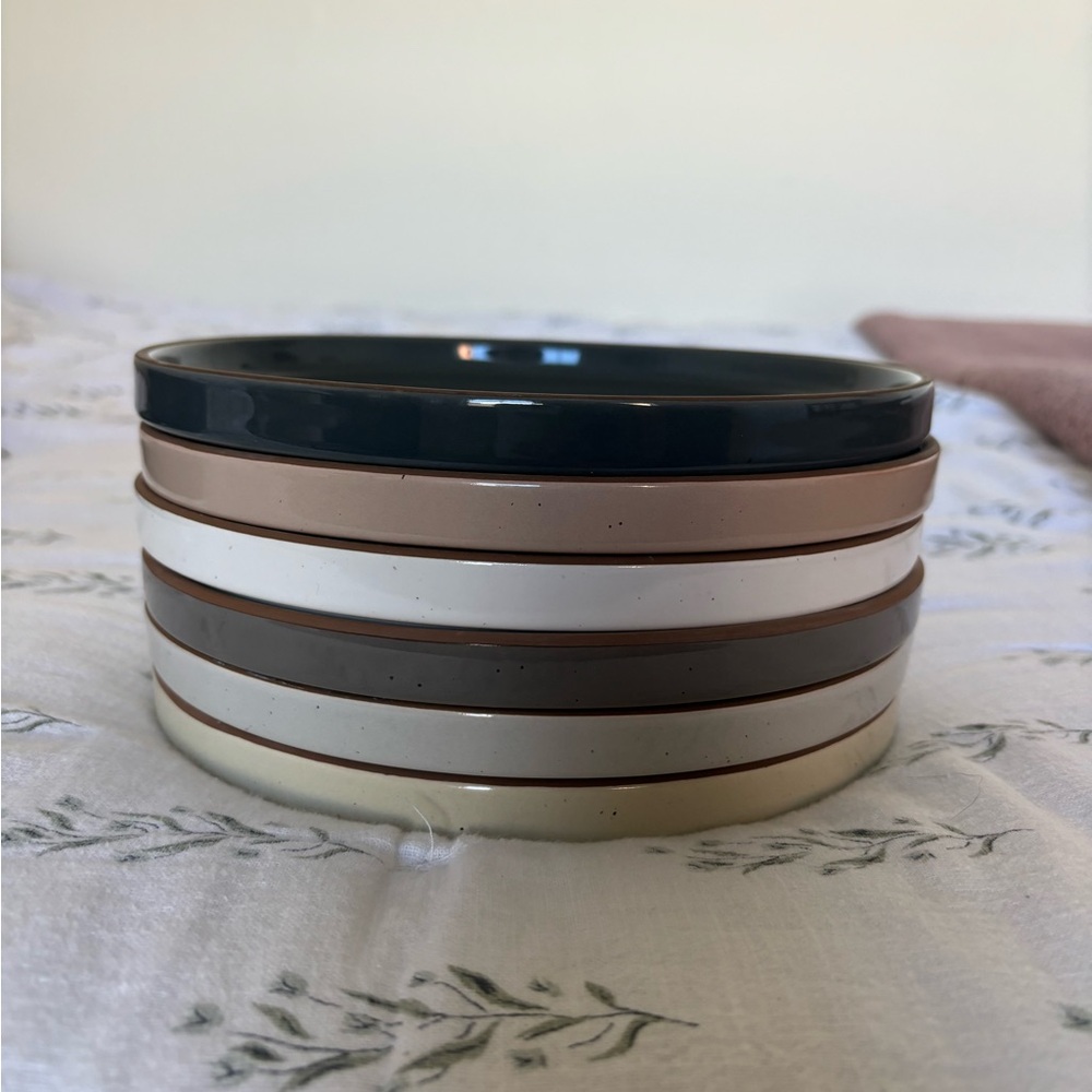 Mora Ceramics Flat Plates 8” Set of 6